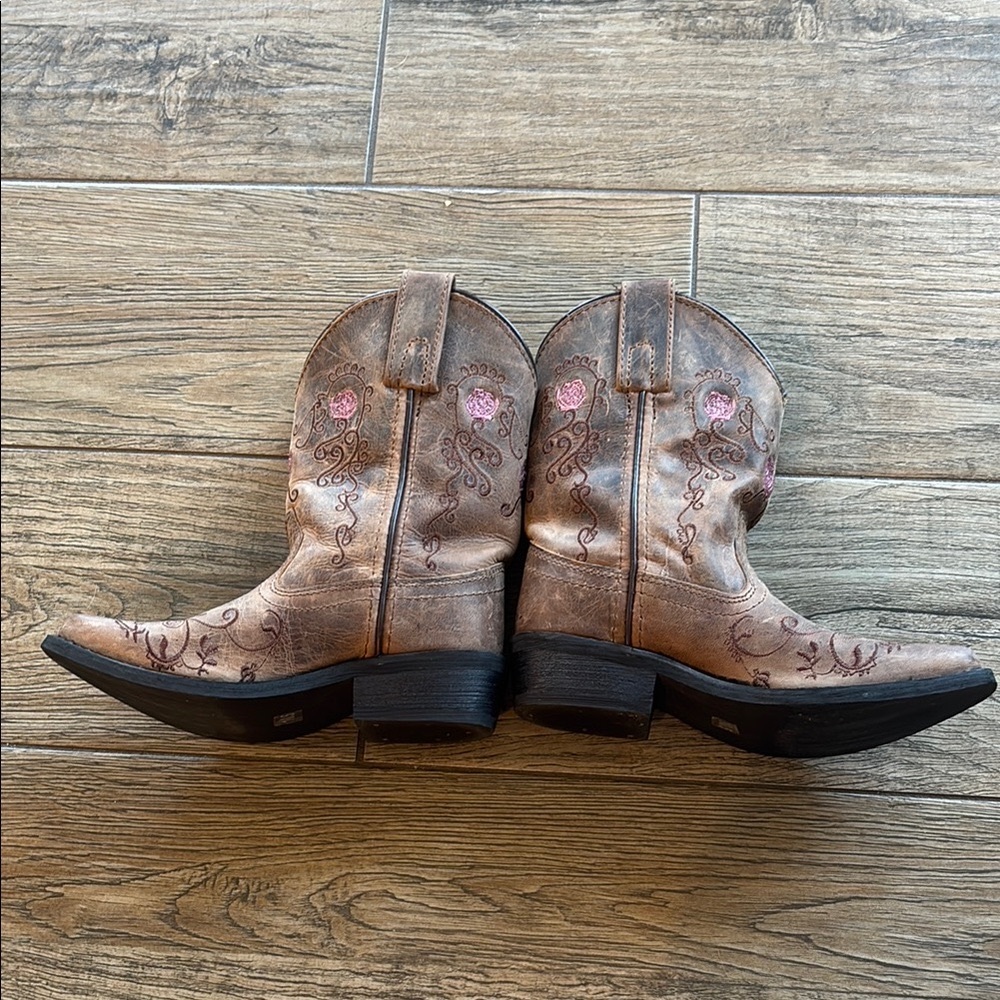 Brown Embroidered Cowboy Boots
